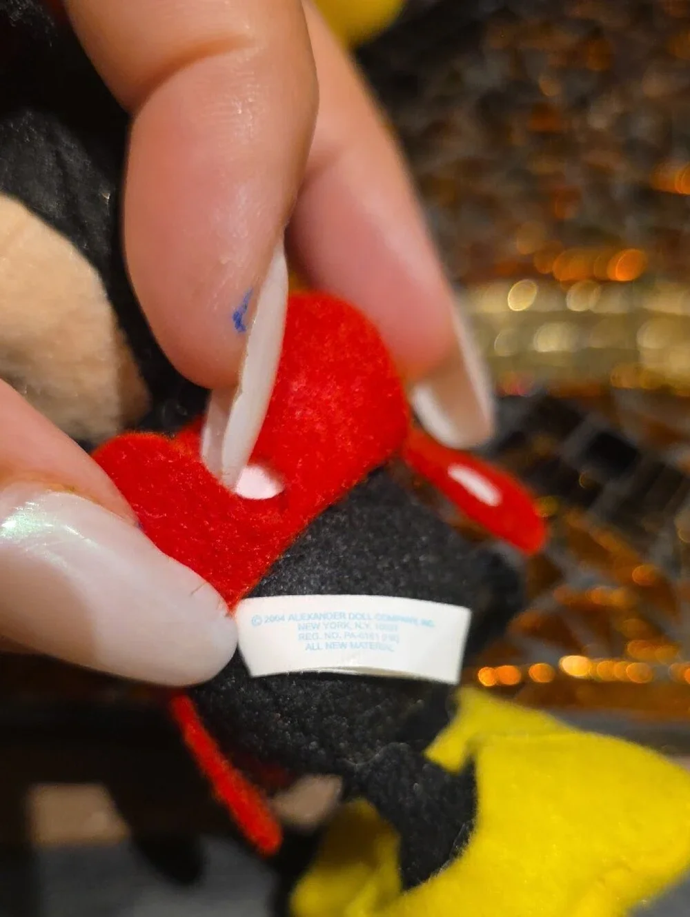 Disney Mickey & Minnie Plush Pair - Red, Black, Yellow